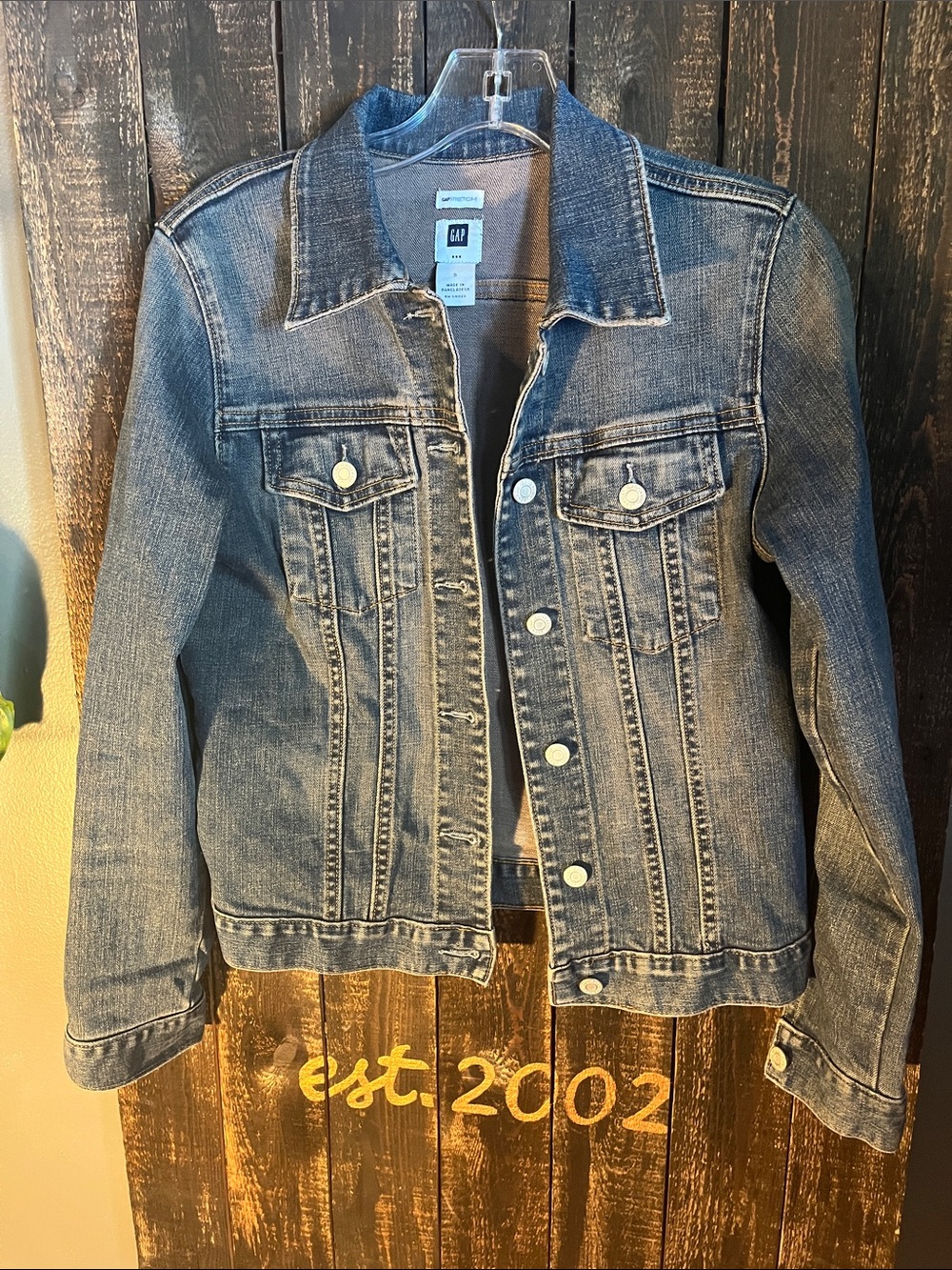 GAP Indigo Blue Denim Jacket with Contrast Stitching
